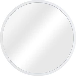 Inspire Nodal Ronde spiegel, hangspiegel, matwit, metalen frame en mdf, diameter 52 cm