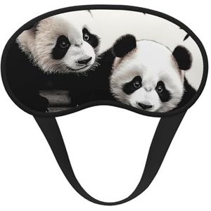 Schattige Panda's Slaap Oogmasker voor Vrouwen Mannen Zacht en Comfortabel Slaap Masker Verduisterend Slaapmasker voor Reizen Yoga Nap Shift Werk