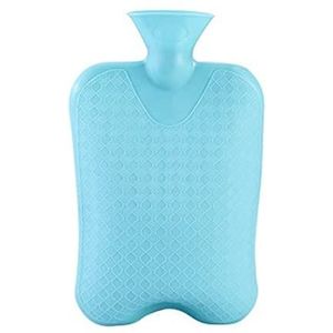DieffematicRSD Warmwaterkruik Ijs Warmwaterkruik Effen Kleur Dikke Siliconen Rubber Grote Warmwaterkruik Winter Irrigatie Handwarmers Warme Paleis Tas (Color : Blue-L)