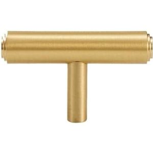 FJIXUO Metalen kast handvat 2 stuks massief kast knop antiek messing T-bar kledingkast kast lade deur handvat pull (goud, klein)
