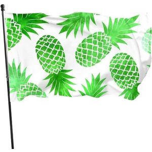 942 Vlag 90x150cm, Vintage Groene Aquarel Ananas Yard Vlaggen Decoratie Welkom Vlag Grappige Breeze Vlag, Voor Festival, College Dorm Room, Thuis