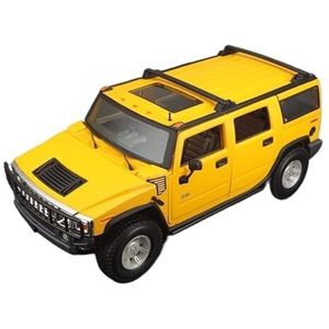 1:18 simulatie for Hummer H2 off-road voertuig legering model auto collectie decoratie metalen model auto prachtige geschenken (Size : Yellow)