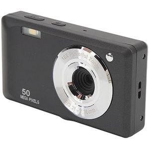 Digitale Camera, 50 MP 4K HD Compacte Point-and-shoot-camera met 16x Zoom, Autofocus Gezichtsherkenning, Draagbare Kleine Camera-videocamera's (Zwart)