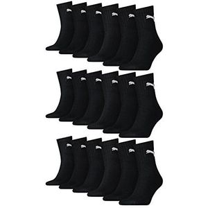 PUMA Uniseks korte crew sokken, 3 paar, 200, zwart, 47/49 EU