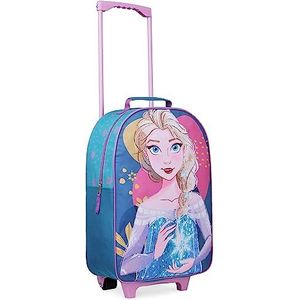 Disney Stitch Kinderkoffer voor meisjes Opvouwbare trolley Handbagage Tas Carry On Minnie Mouse Reistas met wielen Cabinetas Tas op wielen met handvat (Blauw Elsa)