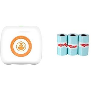 fotoprinter, Mini-zakprinter Multifunctionele foto- en factuurprinter Labelmaker Voeg 3 witte stickers toe(WH 3White Sticker)