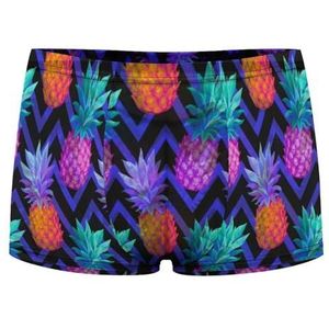 Tropische ananassen Heren Boxer Slips Sexy Shorts Mesh Boxers Ondergoed Ademend Onderbroek Thong
