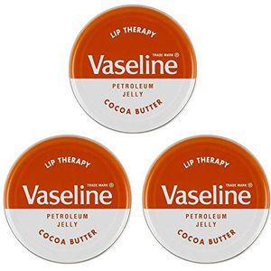 Vaseline Lip Balm Therapy Petroleum Jelly 20g - Pak van 3 (3x Cacaoboter)