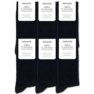 Occulto - Roland - Heren Sokken - Zwart - 100% Katoen - Pak van 6
