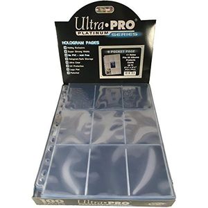 Ultra Pro Platinum Series A4 9 Pocket Pages - Trading Card Sleeves for Small/Standard Sized Cards - Yugioh/Pokemon/MTG