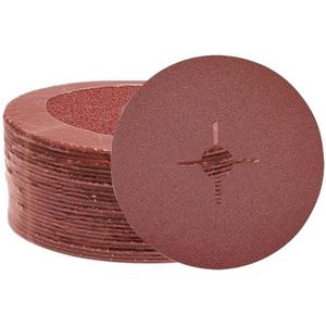SPORWAY Set van 30 glasvezelschijven: 125 mm, voor haakse slijper, metaal, glasvezelschuurschijf, schuurblad, schuurblad voor haakse slijper, doe-het-zelf (korrel 60)