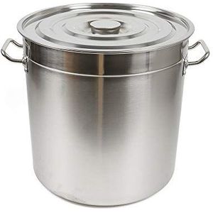 35 liter roestvrijstalen pan, grote soeppan kookpan van roestvrij staal, universele pan, geschikt voor alle warmtebronnen