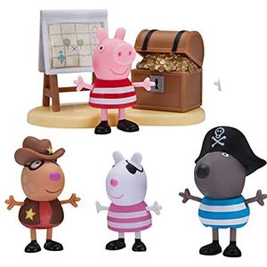 Exclusieve Peppa Pig Pirat Party 7 figuren incl. Danny Dog, Suzy schaap, Pedro Pony, een schatkist en kaartbord