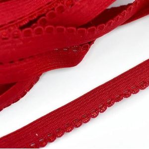 20/43M 10mm Nylon Spandex Lint Halvemaanvormige elastische band voor ondergoed Stretch singelband DIY BH-decoratie Lente Kantversieringen-WinRed-10mm-20Meter