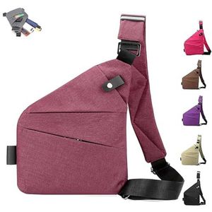 Safecarry Anti-Theft Travel Bag,Safecarry Sleekbag,Mineneat Anti Theft Travel Bag,Landscaper Anti Theft Travel Bag (Right Shoulder,Red)