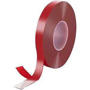 Poppstar Dubbelzijdige Tape (10 m x 19 x mm x 2 mm) Acryl Transparant