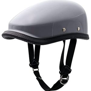Retro Skull Cap Half Shell Helm, Baret Hat Style Motorcycle Half Helm DOT Gecertificeerd Mannen en Vrouwen Vintage Open Face Helm voor Scooter Street Cruiser Bromfiets ATV Decoration