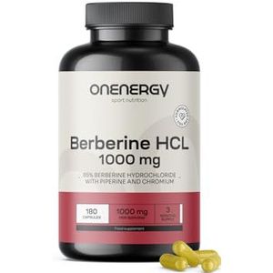 OnEnergy - Berberine HCL - 1000 mg - 180 Capsules - Natuurlijk Extract van Berberis Aristata