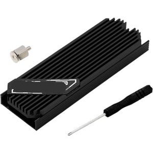 IFFSUEVL Aluminium koellichaam voor SSD M2 2280 harde schijf met warmtepad (Black A)