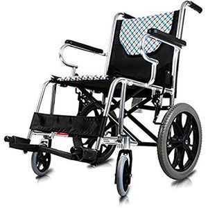 Rolstoelen Opvouwbare aluminium opvouwbare rolstoel Lichtgewicht verstelbare voetsteunen Afneembare beenkappen voor gemakkelijk en veilig