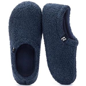 RockDove Dames Teddy Fleece Gesloten Terug Indoor Slipper, marineblauw, 7-8