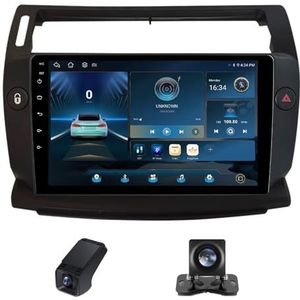 9 inch Car Radio Touchscreen geldt voor Citroen C4 LA LC C-Triomphe C-Quatre 2004-2014, Achteruitrijcamera Compatibel met CarPlay/Android Auto/Bluetooth5.0 FM/AM RDS Radio DSP(A,NF-2)