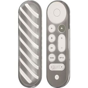 kwmobile Afstandsbediening Beschermhoes Compatibel met Google TV Streamer 4K Hoes - Transparante Flexibele Hoes voor Afstandsbediening in zwart/transparant