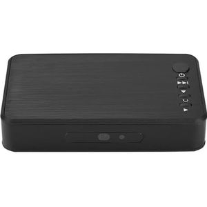 Richer-R Digitale multimediaspeler, 1080p, HDMI, AV-uitgang, mediaspeler met afstandsbediening, ondersteuning RM, RMVB, MP3, HDMI, USB, SD, MMC, zwart (EU)