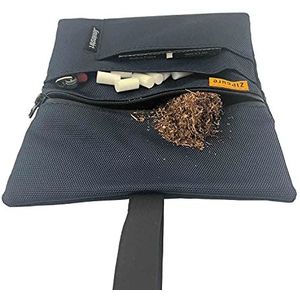 ZIPcure Tabakszak, met originele aromasluiting, voor langer verse tabak, voor alle vellen, van hoogwaardig nylon, blauw