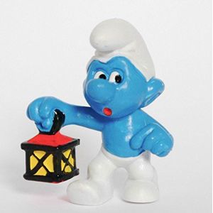 Schleich - Smurf Met Lantaarn - Actiefiguur - Blauw - 6 cm