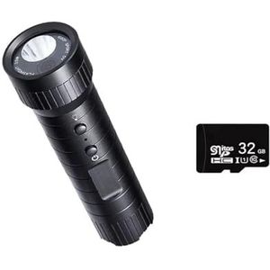 Actiecamera, DV3000 Actie Camera HD 1080P Motorfiets Fietshelm Waterdichte Camera Sport DV Zaklamp Video Dash Cam for Auto fiets,Buiten, Sport, Video(Camera Add 32G)