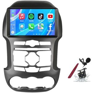 Android 14 Autoradio Sat Navi voor F-ord Ranger (2012-2014) 9 Inch Touchscreen Multimedia Speler met Draadloze Carplay GPS Navigatie FM RDS Bluetooth 5G-WiFi SWC DSP,M100s