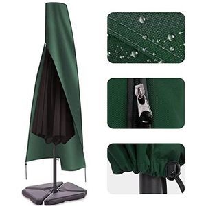 RICHIE Tuinparasolhoes outdoor parasolhoezen voor 2,5 tot 4 m diameter parasols 190 x 25 x 50 cm waterdichte 600D Oxford PVC-coating met robuuste ritssluiting en verstelbaar trekkoord aan de