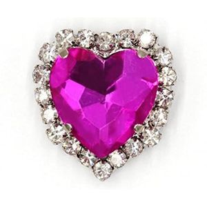 8MM-18MM 10Pcs Hartvorm Glas Naaien Op Klauw Strass Metalen Basis Glitter Crystal AB Diamant Voor DIY Naaien Stof Kleding-Rose, 8Mm-10Pcs, Zilveren Base