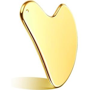 Jingyingtt RVS Gua Sha Gezichtsgereedschap Guasha for Gezicht Metaal Gua Sha Draai Huidmassage Guasha Beauty Tool for Lichaam Ogen Nek Massager met Reisetui Huidverzorgingsgeschenken (5 kleuren)