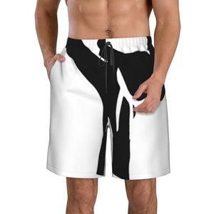 Gele Draak Zwarte Achtergrond Print Heren Zwemplank Shorts Zwembroek Trunks Badmode Sneldrogende Surfen Strand Essentiële Zomer, Karate-highkick-icoon, L