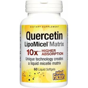 Natural Factors, Quercetine LipoMicel Matrix voor superieure absorptie, 60 telling