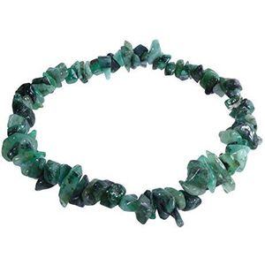 Lebensquelle Plus Smaragd splinterarmband, hoogwaardige edelsteenarmband, 19 centimeters, Edelsteen, Smaragd