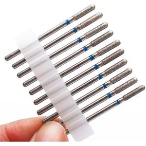 Mozulon 10-delige diamantfrees for nagelboor for elektrische manicuremachine, nagelriemreinigingsvijlen, apparatuur en accessoires(10PC-NO10)