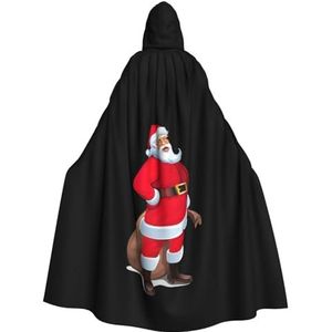 WURTON Leuke Kerstman Hooded Mantel Voor Volwassenen, Carnaval Heks Cosplay Gewaad Kostuum, Carnaval Feestbenodigdheden, 190cm