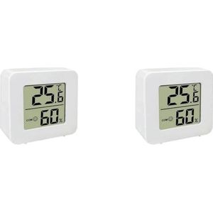 Rfeeuubft 2X Mini Binnenthermometer LCD Digitale Temperatuur Hygrometer Gauge Sensor Vochtigheidsmeter Home
