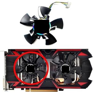 Voor DATALAND voor Radeon voor PowerColor PCS+ R9 380 285 Cool Edition grafische kaart vervangende ventilator GA81O2U(Left fan)