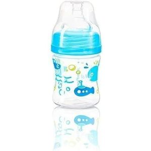 Babyono Antikolikfles met brede gat 120ml Blauw