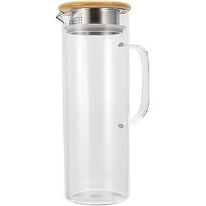 1100ML Koud Water Fles Transparante Eenvoudige en Klassieke Acryl Fles Body Koud Water Pitcher Sapkan met Deksel voor Thuis Bar Zomer Gebruik(1)
