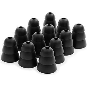 Okuli 12 x Siliconen Verdrievoudigen Oordopjes Puntje voor Oortelefoons Hoofdtelefoons