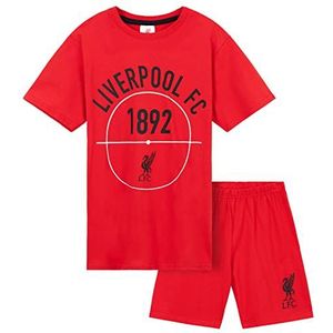 Liverpool F.C. Jongenspyjama's voor kinderen Tieners Katoenen nachtkleding PJ's Korte pyjama's 4-14 jaar Loungewear-cadeaus voor jongens (rood, 11-12 jaar)