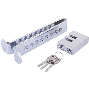 Pedaalslot, 8 gaten van staal, auto, diefstalbeveiliging, vergrendeling van het rempedaal, veiligheidsslot voor koppeling