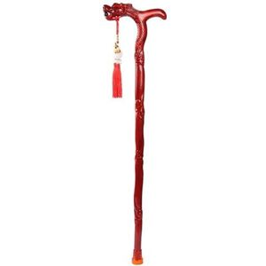 DQZRTUECA Dragon Mobility Wandelstok Handgesneden Palissander Antislip Voetpad 77-96cm(A,92Cm(Use Height 176-180Cm))