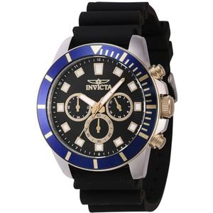 Invicta Pro Diver 46082 Heren Quartz Horloge - 45mm, Zilver, 45, band ring