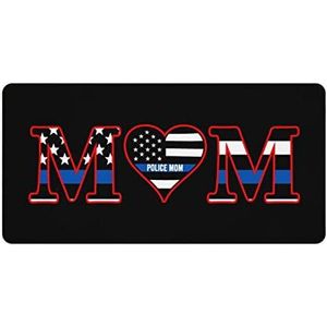 Dunne Blauwe Lijn Politie Moeder Mode Bureau Muismat Antislip Gaming Muismat Accessoires Decor 30x60cm